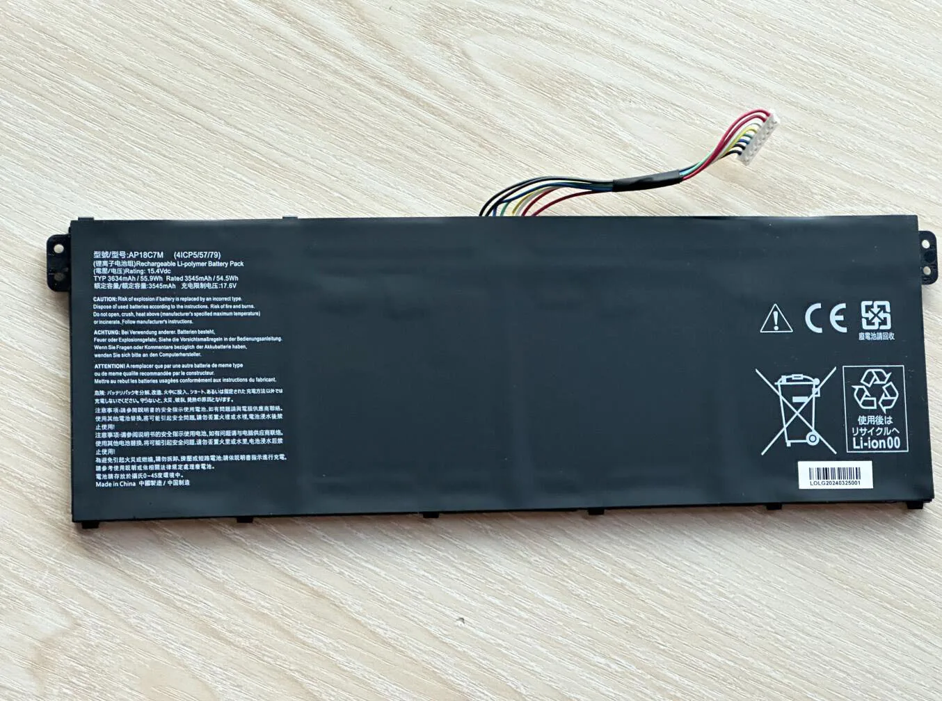 Bateria para Acer Swift Ap18c7m Sf51454gt Sp513-54n-546v Sf313-52 - Imagem 6