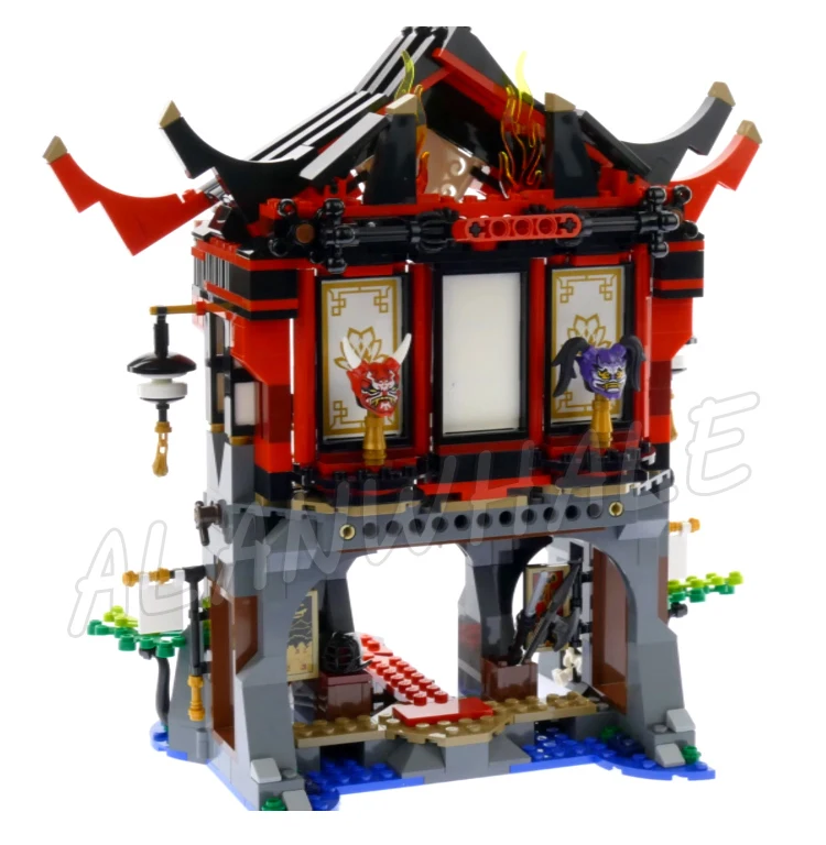 809pcs Shinobi Temple of Resurrection Garmadon s Dark Fortress 10806 Building Blocks Assemble Set Brick Compatible