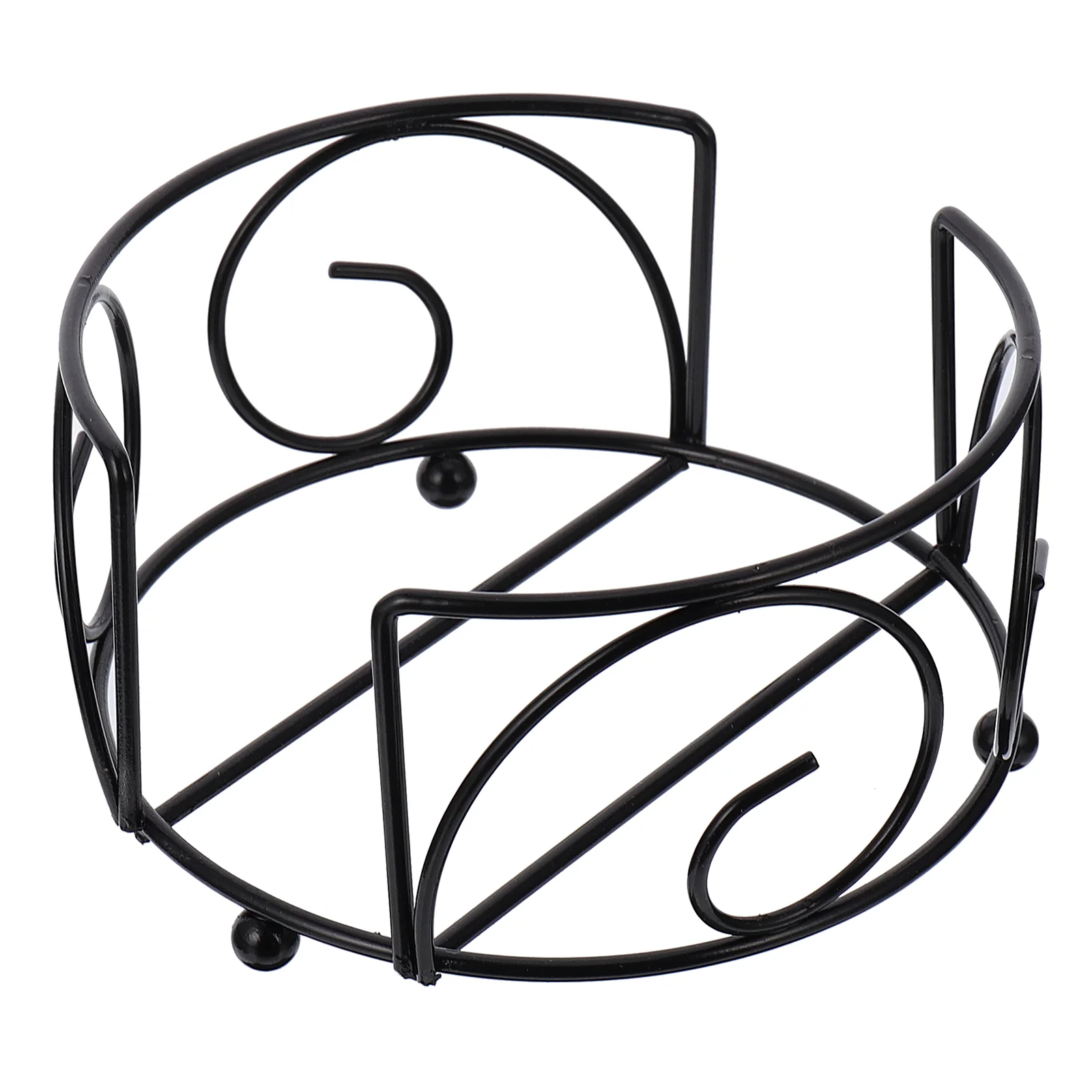 

Black Metal Coaster Holder Placemat Storage Rack Coaster Display Stand For Round Coaster