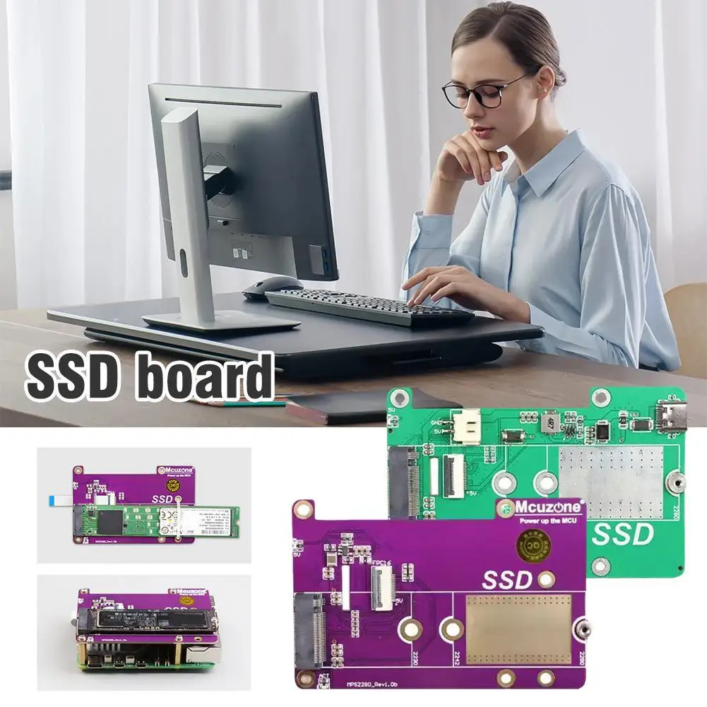 

SSD-накопитель Pi5 PCIe на M.2 NVMe для Raspberry Pi 5 PCIe на M.2 NVMe, поддержка SSD-накопителя Gen3 для SSD-накопителя Pi5