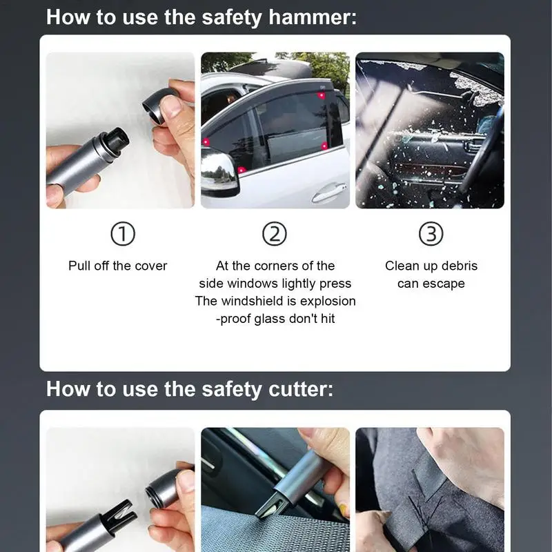 Portable Car Safety Hammer Escape Tool Glass Window Breaker Seat Belt  Cutter Multifunctional Life-saving Escape Hammer Tool - Car Rescue Tools -  AliExpress