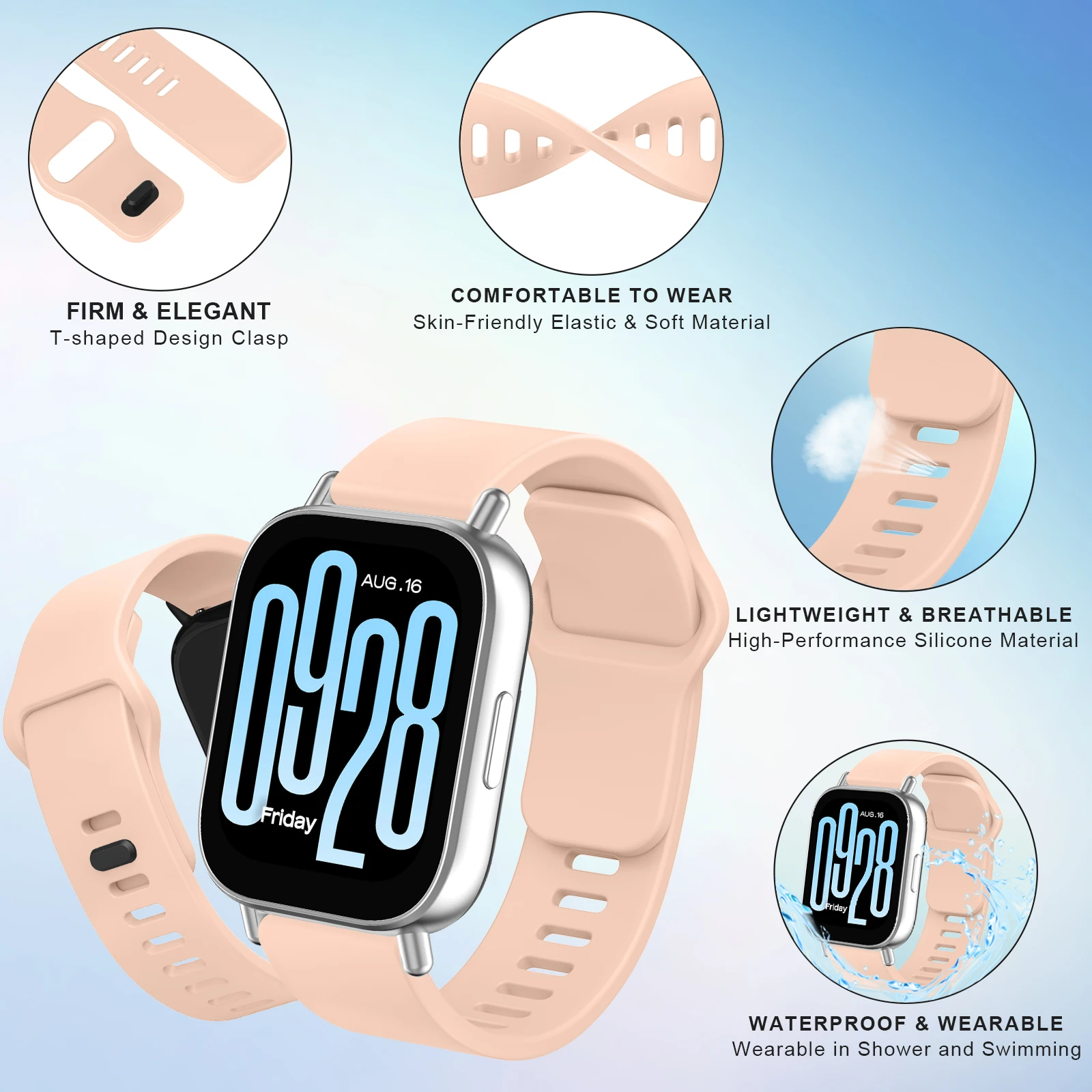 Sport Replacement Wristband, 22mm Band