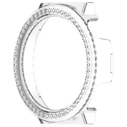 Bling PC Hollow Design Diamond Crystal Bumper Protector for Watch GT5 Pro 42mm (Transparent)