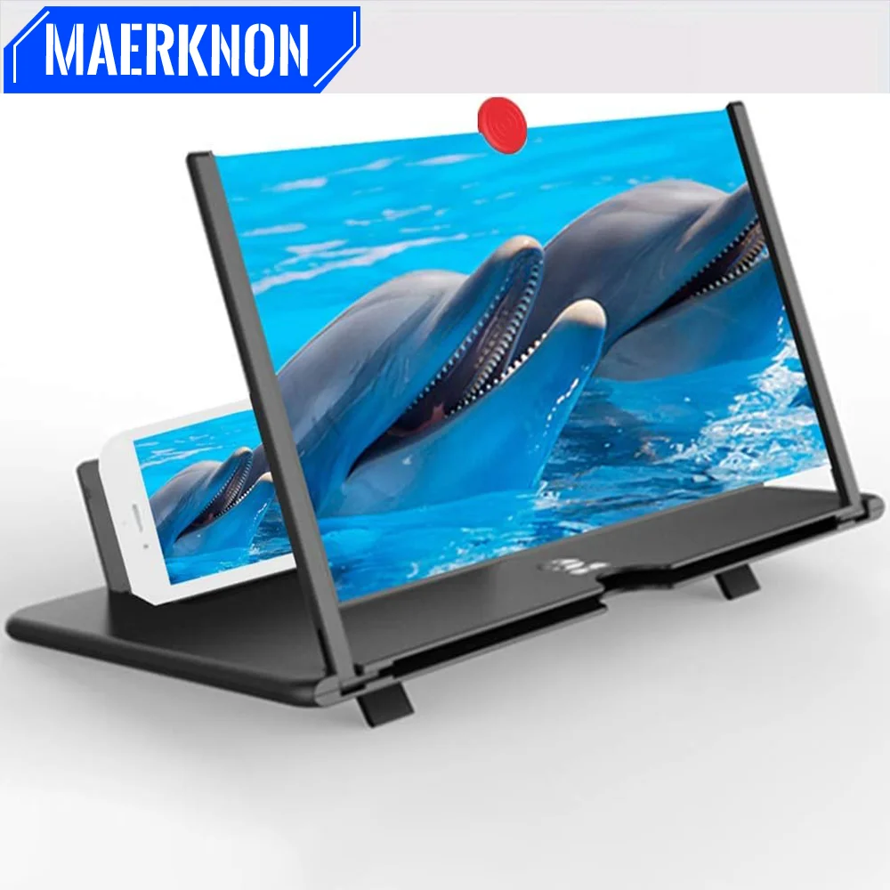 Screen Magnifier Amplifier HD Phone Holder Screen Amplifier Video Phone Projector for All Smartphones phone screen amplifier