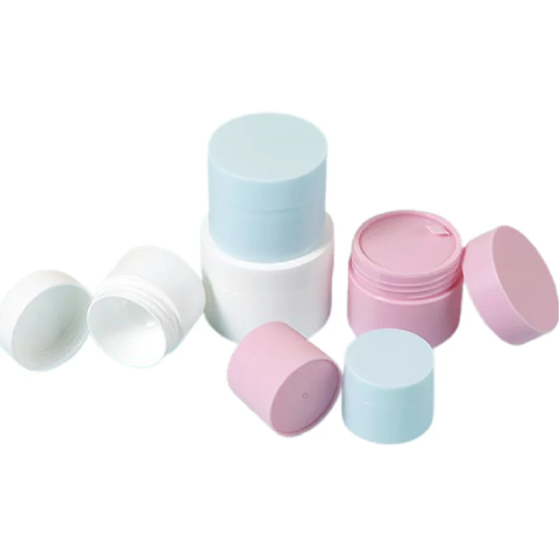 

15G 20G 30G 50G Empty PP Plastic Frost Eye Cream Jars Blue White Pink Black Cosmetic Packaging Bottle Refillable Container 30pcs
