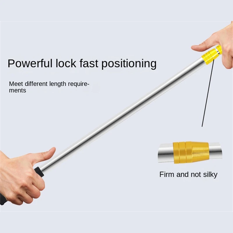 1.5-2.1m Retractable Fishing Landing Net Rod Stainless Steel