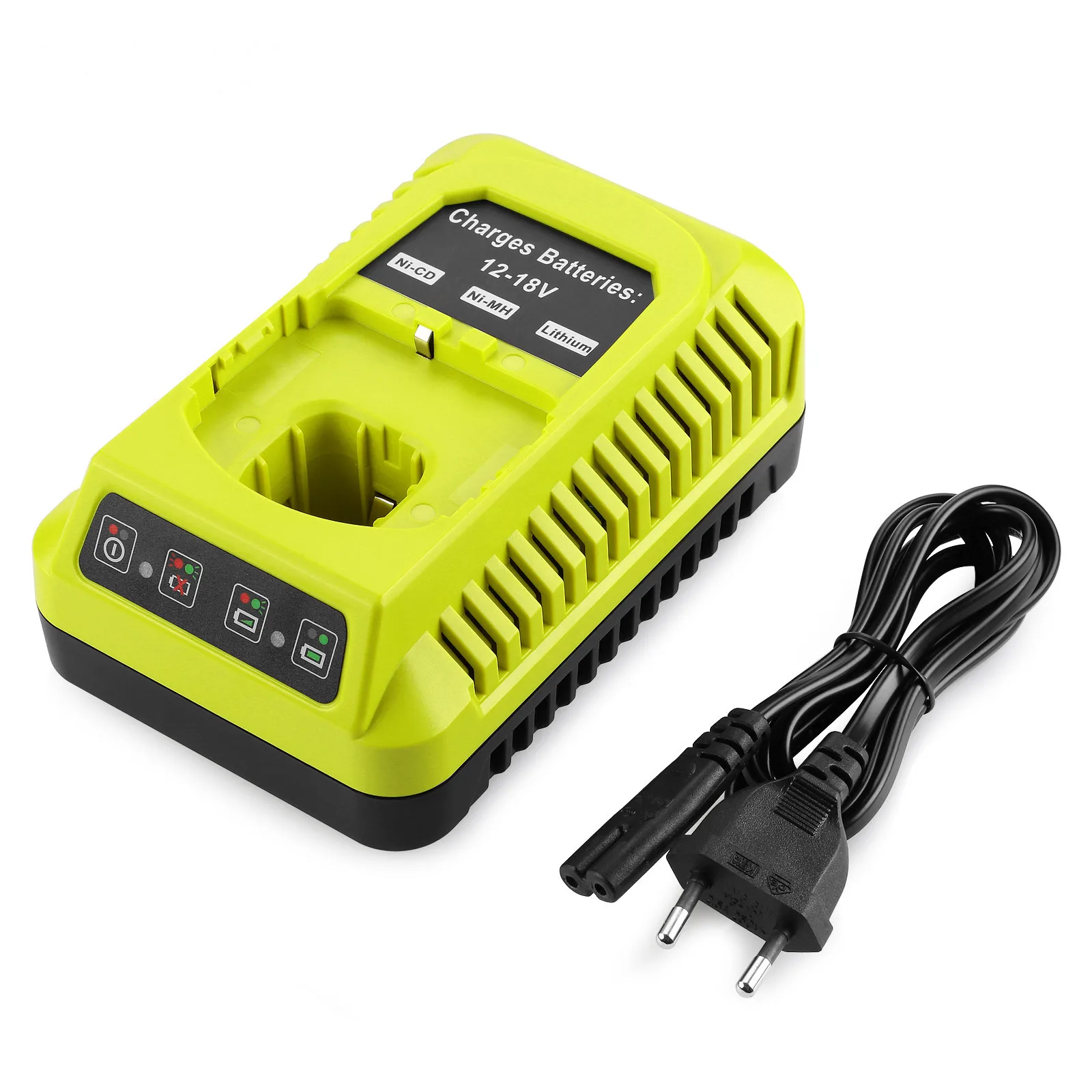Cargador Rápido Para Baterías Ryobi 12V-18V | Compatible Con Ni-MH, Ni-Cd Y Li-Ion | Con 2 Puertos USB