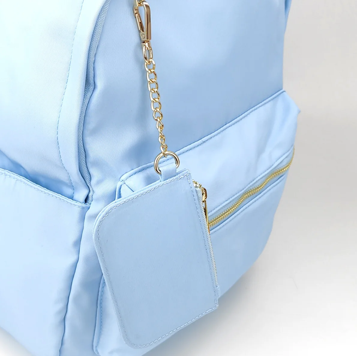 2024 Hot Selling Style Solid Color Nylon Waterproof Small Wallet Card Bag Coin Purse Key Chain Bags Accessories Holiday Gift 5