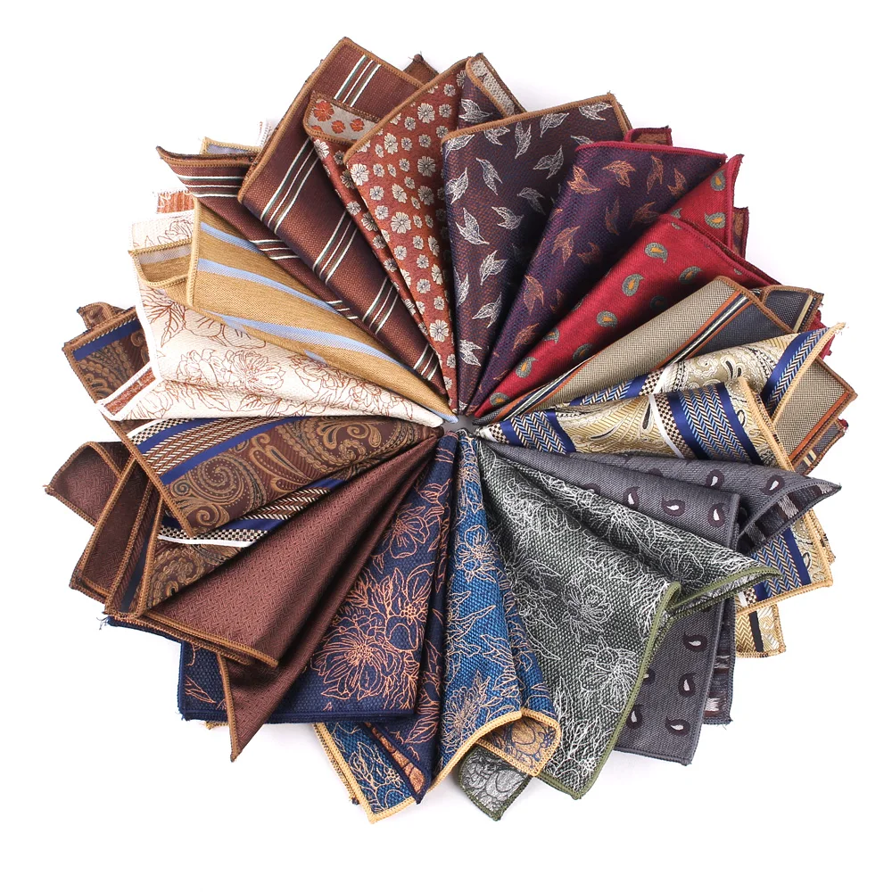 남성용 포켓 스퀘어 꽃무늬 가슴 수건, 신사용 손수건, 신사용 수트 