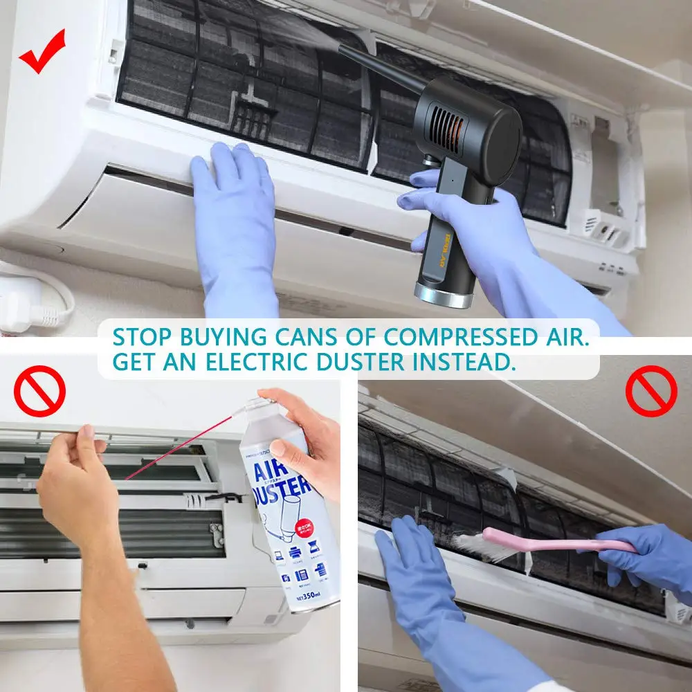 Cordless Electric High Pressure Air Duster-Computer Cleaner Blower-Keyboard Cleaner Electronic Devices and Laptop