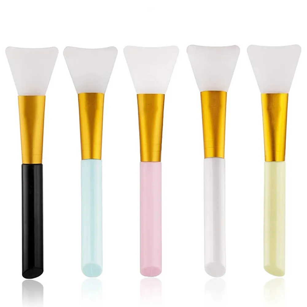 makeup brush set makeup brush facial mask brush makeup tool set makeup tool Professional Silicone Mask Brush Candy Color Facial Mud Soft Tip Applicator Making Tools Face Mask Glue Brush DIY Makeup