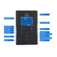 CE Steam Sauna GeneratorControl Panel LCD Screen Display Bluetooth & Shower Radio For Shower Sauna Replacement Waterproof IPX 5 1