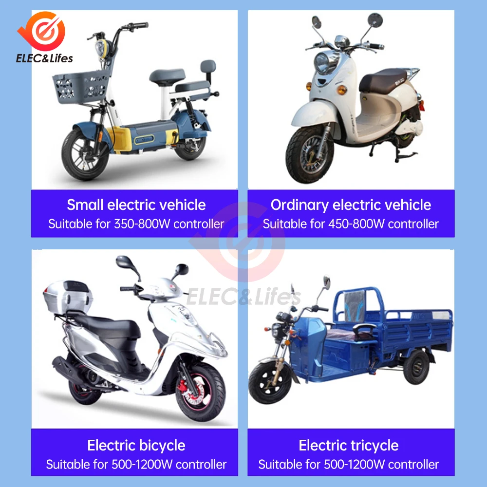 48V 60V 72V 1000-1500W DC Motor Speed Control Intelligent Dual-Mode Drive Electric Vehicle Electric Scooter Brushless Controller