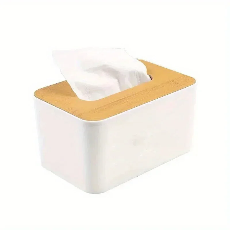 1PC Japanese Simple Wooden Plastic Home Tissue Box Car Drawer Tissue Box Removable Desktop Interior Tissue Organiser 6