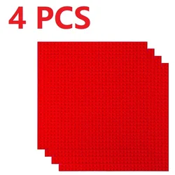 4-Pack Classic Building Brick Base Plates Set (4PCS 32X32 Red)