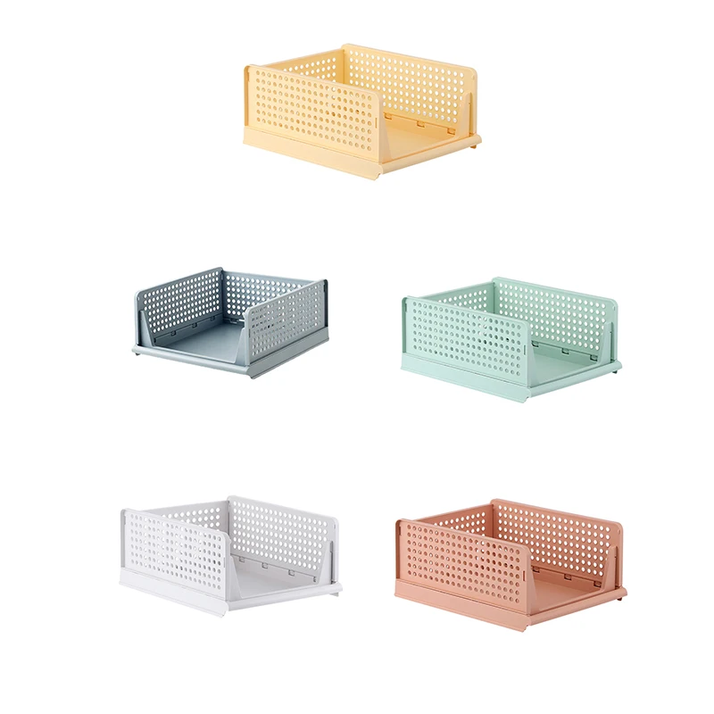 Description Picture 6 of itemPlastic Drawer Organizer Foldable Clothes Sorting Rack Storage Baskets Stackable Wardrobe Storage Box for Bedroom