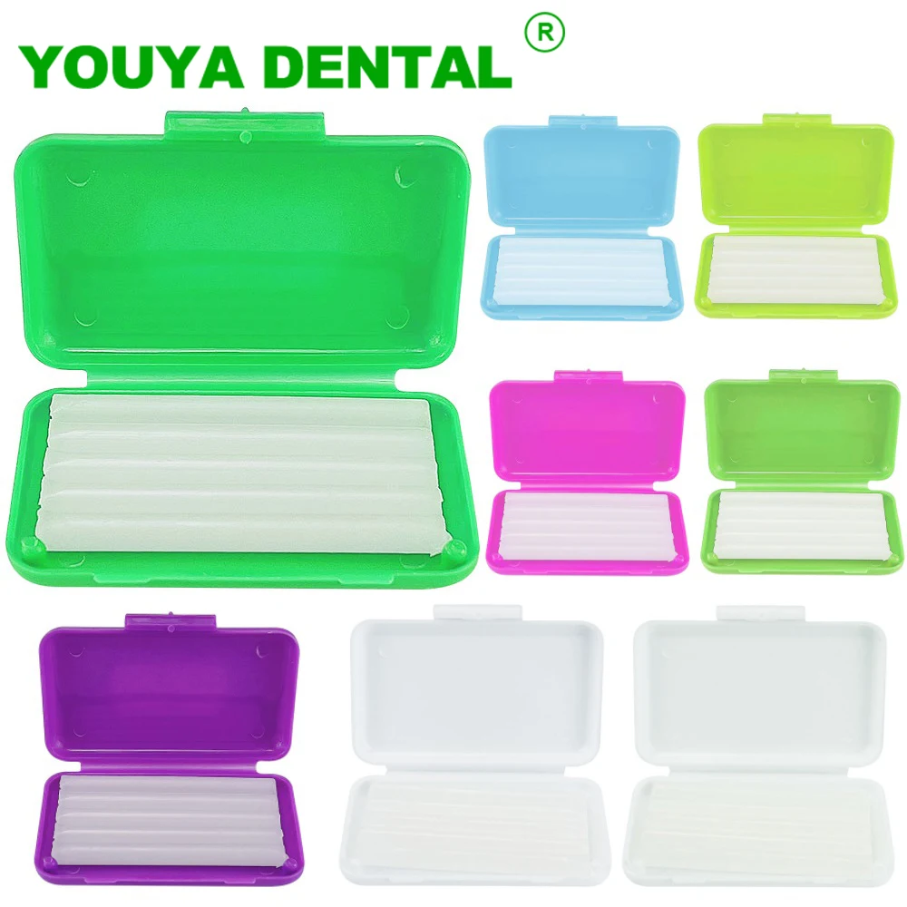 50 scatole cera ortodontica dentale per bretelle irritazione delle gengive sbiancamento dei denti bastoncini di cera per alleviare il profumo Mix strumenti per l'igiene orale casuali