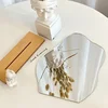 Acrylic Wooden Base Decorative Mirror Irregular Simple INS Style Makeup Mirror Bedroom Countertop Mirror Cosmetic Beauty 2