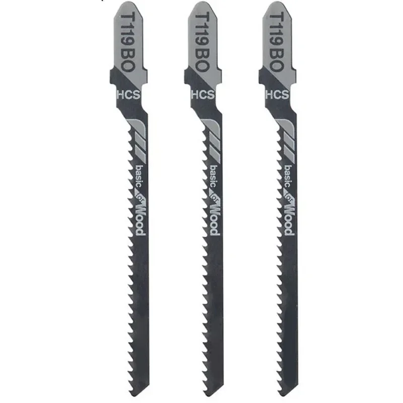 5pcs HCS Jigsaw Blades 3" 75mm 12 TPI T-Shank Multi Saber Blades For Wood Metal Cutting Dsic Reciprocating Saw Blade Set