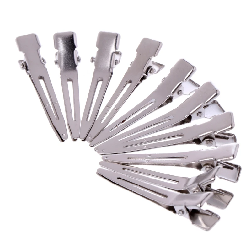 

10pc Single Prong Hair Clip Bow DIY Blank Hairpin Girls Duckbill Clips Grip Pin Jewelry Making accessories