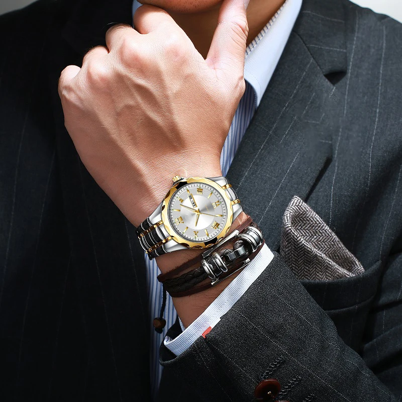 Men Luxury Quartz Watch Waterproof Male Wrist Watches Men’s Luminous Non Automatic Casual Quartz Watches for Man