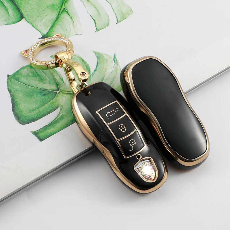 For Porsche Cayenne Panamera Macan Cayman 911 718 918 958 Remote Key Case Cover Shell Fob Holder