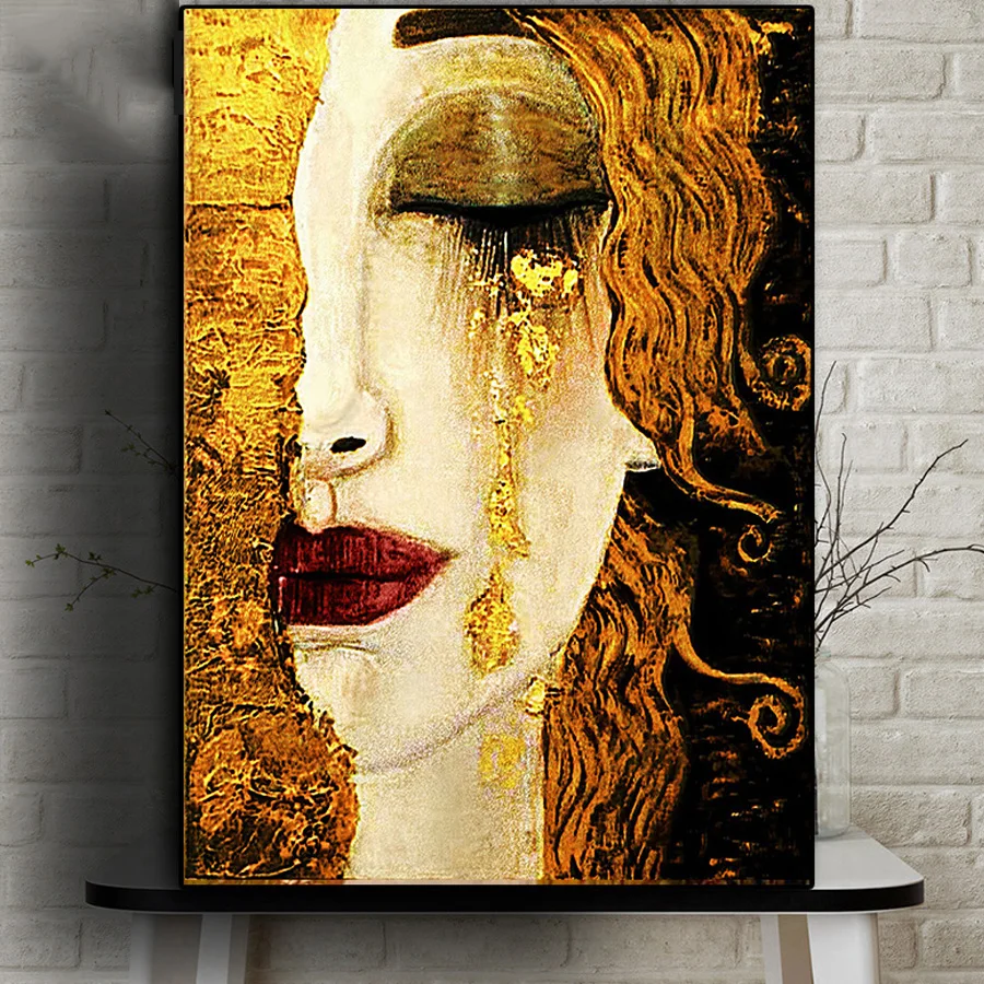 5D DIY Diamond Painting Classic Artist Gustav Klimt Tear Abstract Rhinestone Embroidery Cross Stitch Mosaic Art |