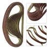 10 PCS/Set Sanding Belts 60-600-Grit Abrasive Bands For 15x452 Mm M10 Sanders File Sanders Belt Wood Soft Metal Polishing 3