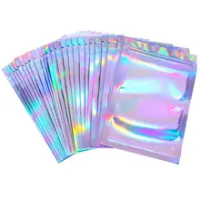 

20pcs Laser Plastic Self Sealing OPP Bags Zip Lock Bag Earrings Necklace Bracelet Jewelry Packaging Storage Bags