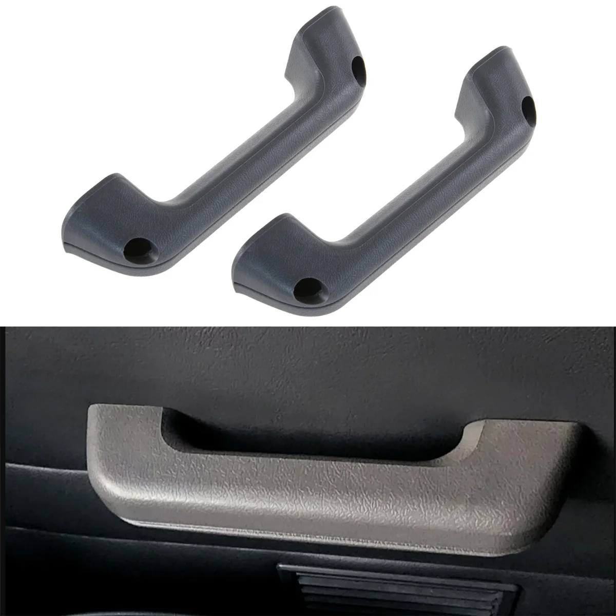 1 Paar Innenarmlehnen-Türgriff grau für Nissan Hardbody D21 D22 1986–1997/Datsun 720 Innentür-Haltegriff 80940-15G00