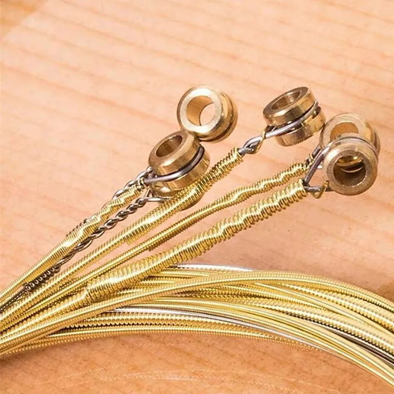 Acoustic Guitar Strings Classical Guitar Strings 6pcs Brass/Pure Copper Strings 1-6 for Classical Classic Guitar String Steel Wire Classic Acoustic Folk Guitar Parts Accessories