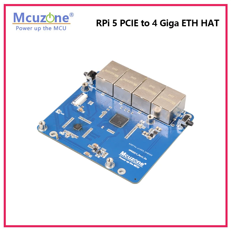 MPG4, Raspberry Pi 5 PCIE to 4xGiga ̴ HAT, RPi OS  Openwrt  ̹