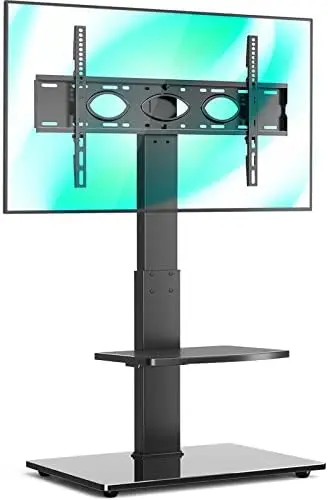 

Stand with Mount, Height Adjustable TV Floor Stand with Shelves for 32 37 43 50 55 60 65 70 inch Plasma LCD LED Flat or Curved S