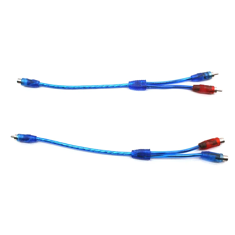 High Quality Car MP3 Audio RCA 1 Male To 2 Female Y Splitter Cable Adapter Cord Converter Car AUX Amplifier Speaker Adapter