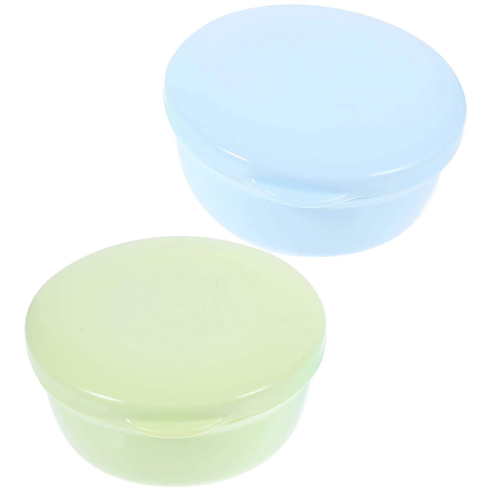 

2 Pcs Soap Box Bathroom Dish Boxes Container Travel Washing Plastic Case Portable