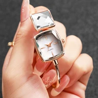 Élégant carré femmes Quartz montre-Bracelet dames mode diamant Bracelet montre Reloj Mujer filles horloge cadeau 3