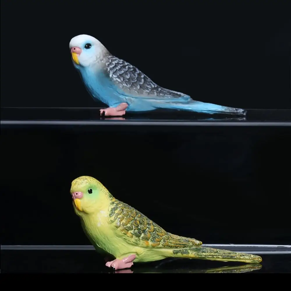 

Пластиковый крафт эмуляция попугай Budgerigar Птица Животное модель игрушка украшение