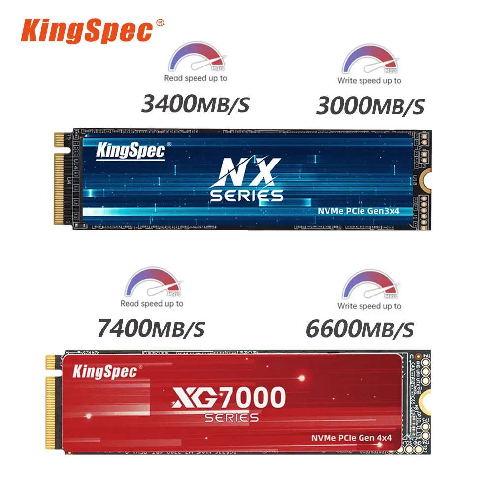 KingSpec M.2 NVMe SSD 512GB 1TB 2TB Ssd M2 2280 PCIe 4.0 7000 MB/s