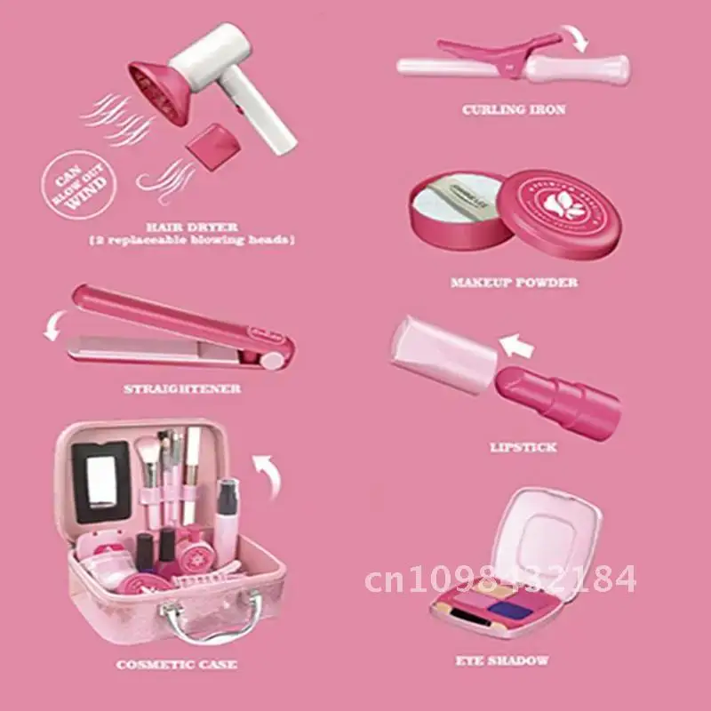 Stylist Accessories Hairdresser Role Playing Toy Set Gifts Hair Stylist Beauty Salon Toy Kids Barber Set Gift for Boys And Girl