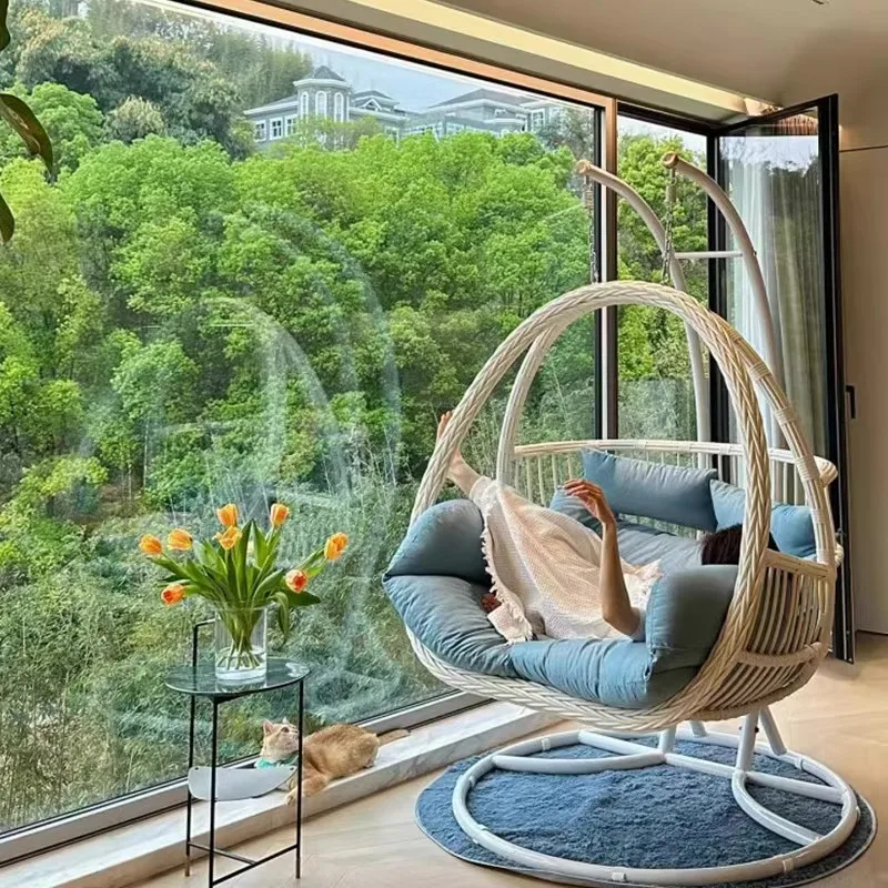 Hanging basket chair indoor swing cradle hanging chair lazy home balcony hammock bedroom online celebrity