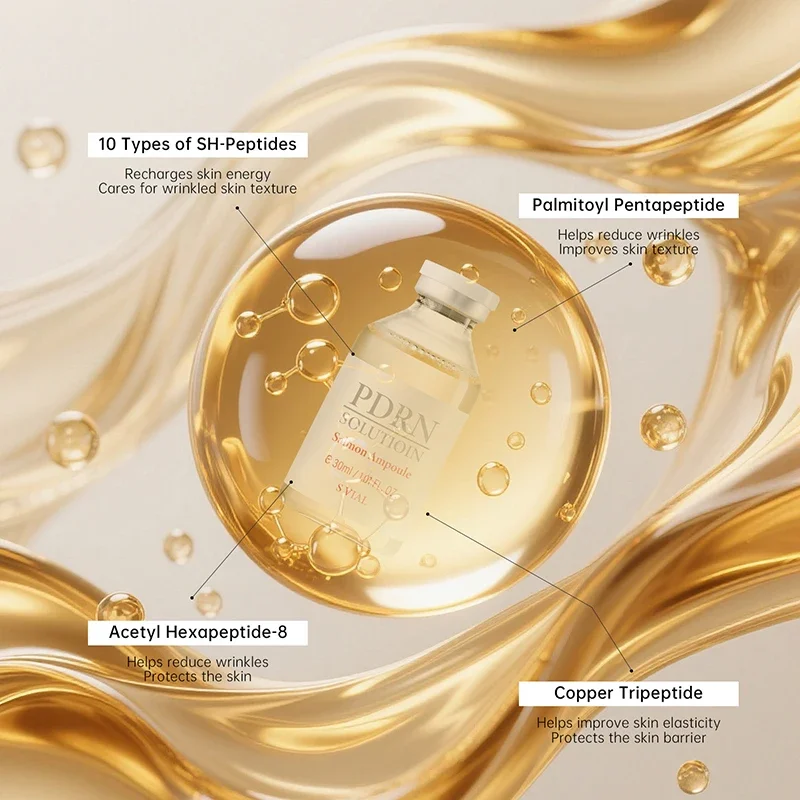 PDRN Salmon DNA Serum Ampoule Repair Renew Skin Brighten Tone Facial Essence Hydrating Nourishing Firming Skin Care Treatment - immagine 3