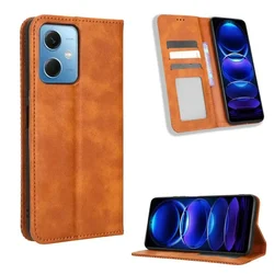 Luxury Leather Flip Wallet Case - Magnetic Full Cover and Book Holder for Doogee Note 58 Pro (CIXI Brown)
