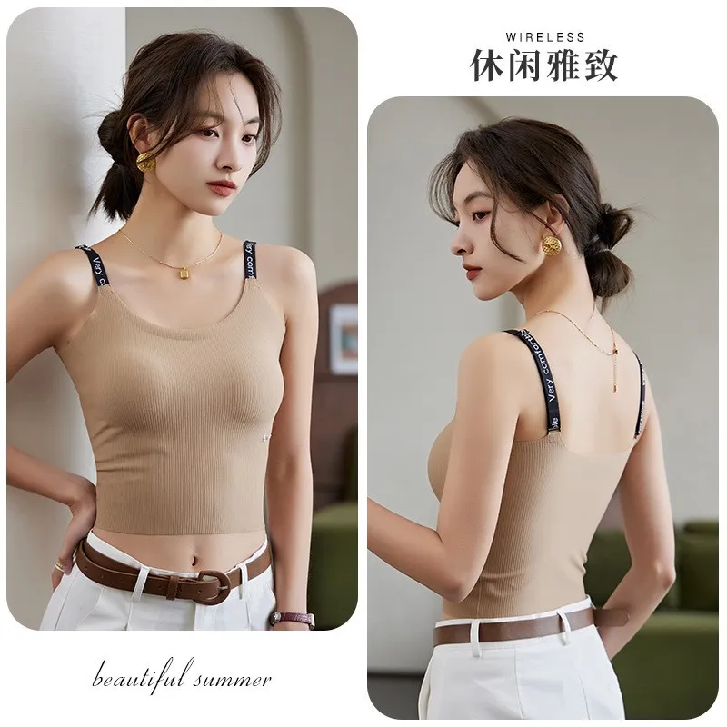 

Women's Sexy Sleeveless Vest Tank Tops Ladies Summer Slim Cotton Shirt Camisole Sports Elastic Underwear Large Size L-5XL