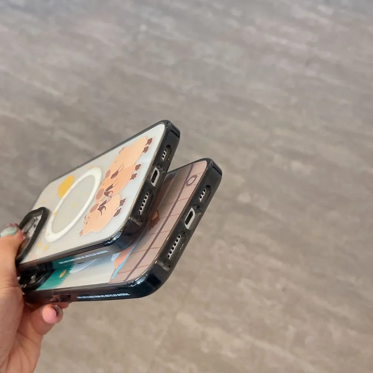 Magsafe Acrylic Cartoon Capybara Phone Case Cover for IPhone 11 12 13 14 15 Pro Max Case for IPhone 15 Pro Max