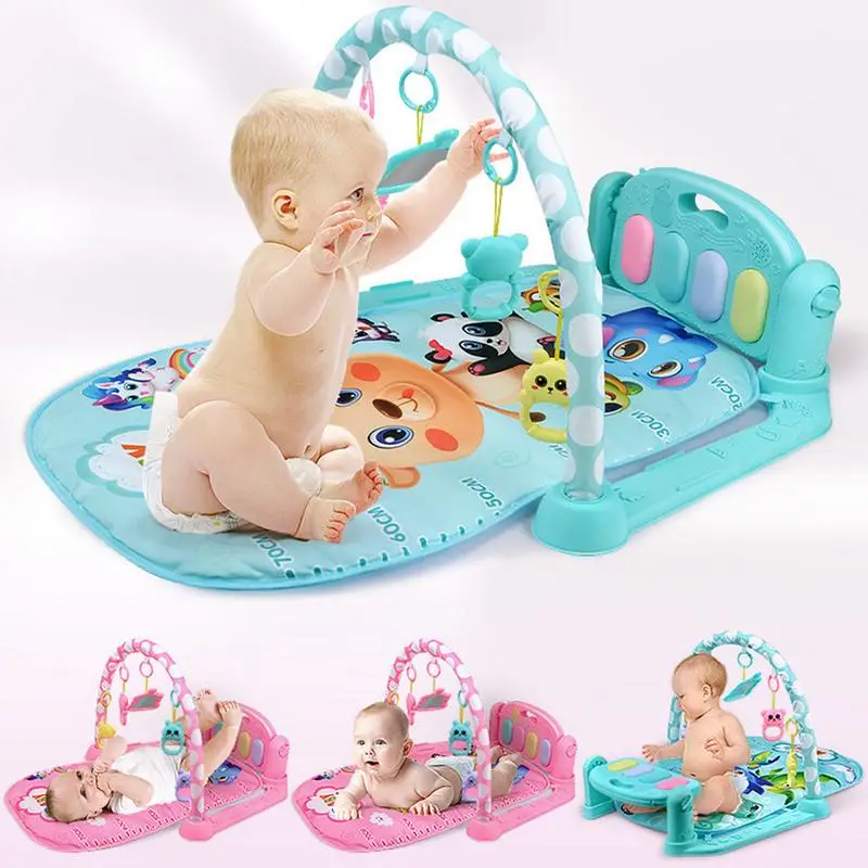 

Play Mat Activity Gym Toddler Game Mat Fitness Rack Crawling Mat With Hangings Toys Activity Center For Infants And Toddlers
