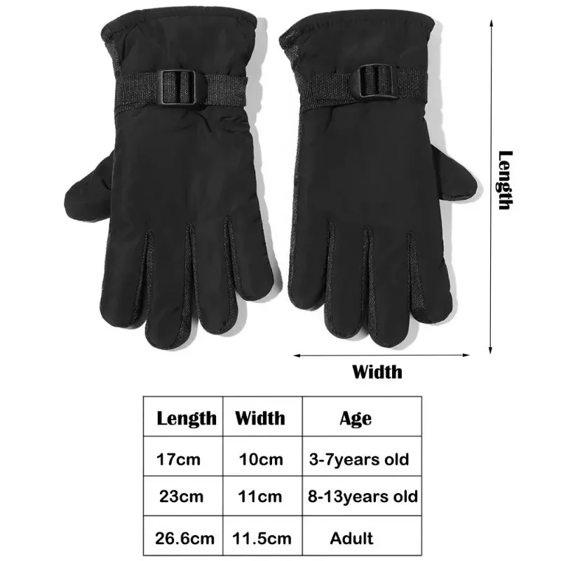 Boy Girls Ski Snowboard Windproof Gloves Children Adult Winter Snow Warm Gloves Waterproof Thicken Keep Warm Winter Must 5