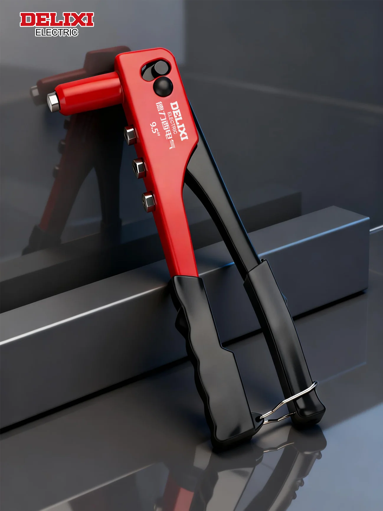Heavy-Duty Hand Riveter,High-Lever Labor-Saving Design,Manual Tool for Fastening&Riveting Metal Sheets and Pipes,DELIXI ELECTRIC