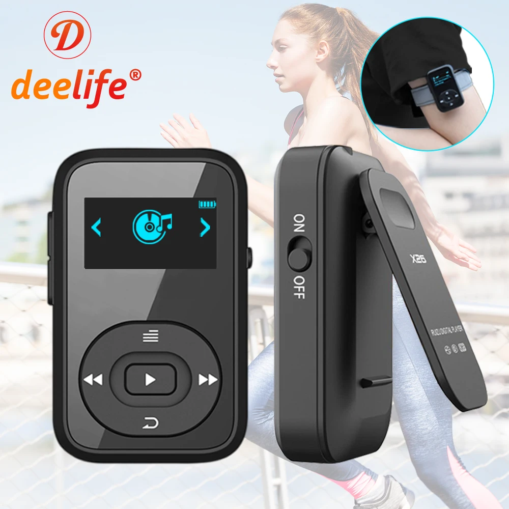 

Спортивный MP3-плеер Deelife с Bluetooth, с зажимом на руку