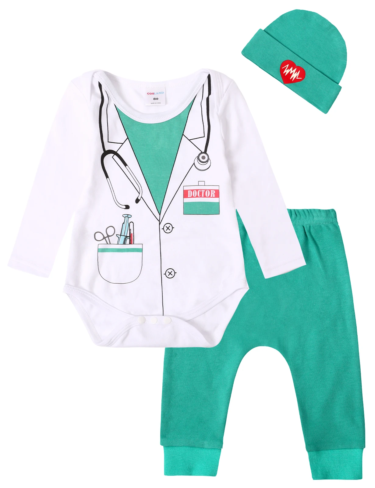 Baby Doctor Costume Infant Girls Boys Pilot Police Cosplay Clothes