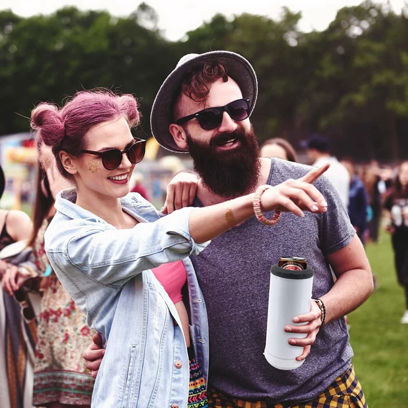 16 Oz Sublimated Blank Bluetooth Speaker Stainless Steel Insulated 4-In-1 Can Refrigerated Beer Holder Easy Install Easy To Use
